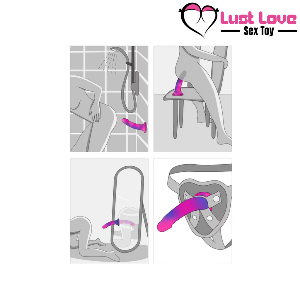 Multicoloured Dildo - Lust Love Toy's